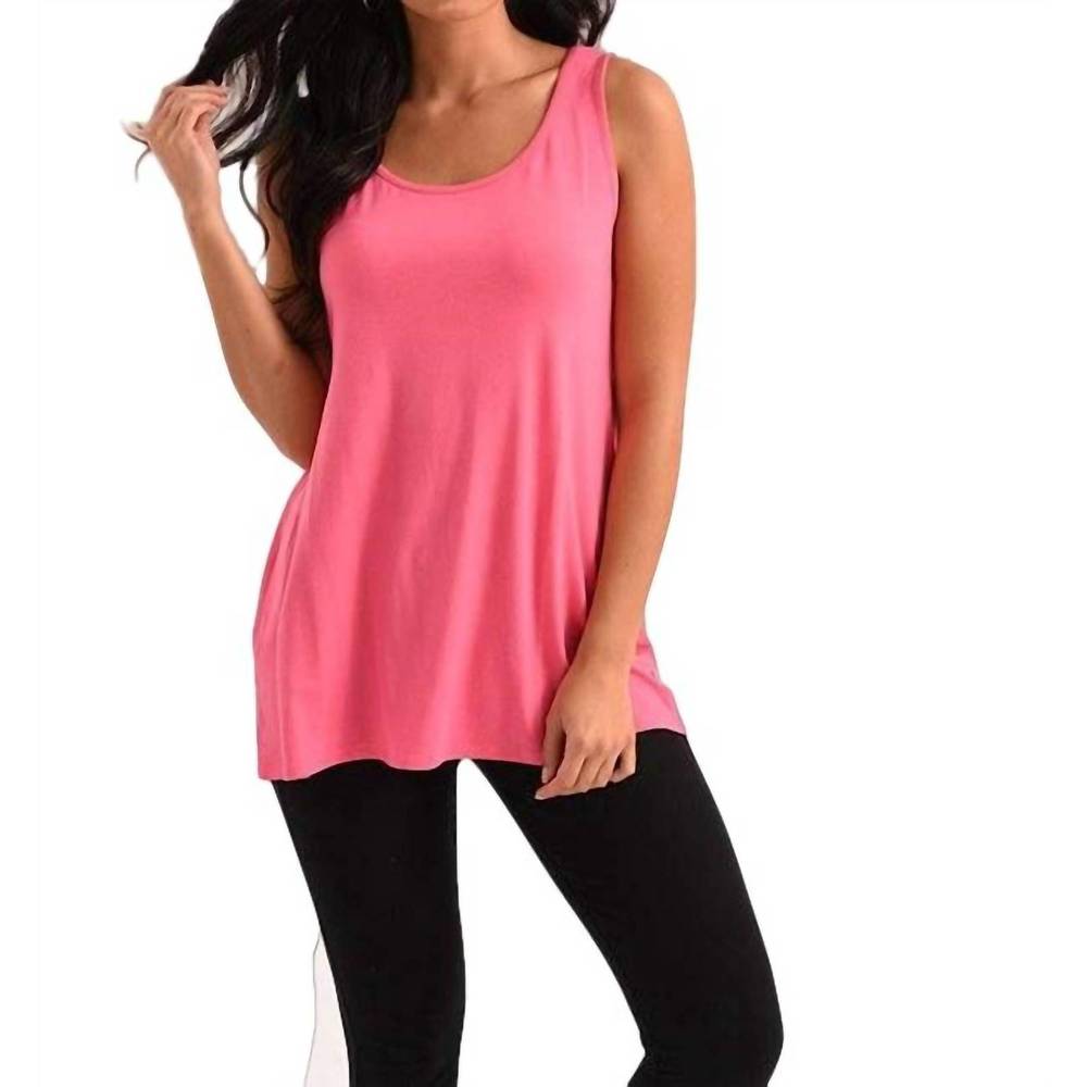 NEW FRENCH KYSS french kyss long tank top in coral